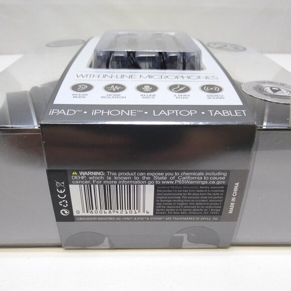 Sentry Two Pack Headphone & Earbud In-Line Microphones iPad iPhone Laptop Tablet - Picture 5 of 6